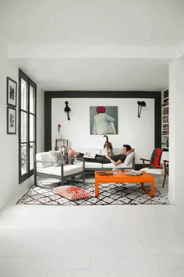 Fermob Bellevie Fauteuil Kussen Wit Cactus 7 Fermob Bellevie Fauteuil Kussen Wit Cactus - Afbeelding 5