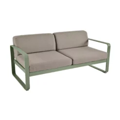 Fermob Bellevie 2-zits Loungebank Kussen Grey Taupe Cactus