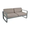 Fermob Bellevie 2-zits Loungebank Kussen Grey Taupe Storm Grey