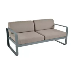 Fermob Bellevie 2-zits Loungebank Kussen Grey Taupe Storm Grey