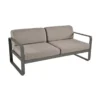 Fermob Bellevie 2-zits Loungebank Kussen Grey Taupe Rosemary