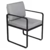 Fermob Bellevie Dining Armchair Tuinstoel Kussen Flannelgrijs Liquorice
