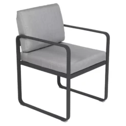 Fermob Bellevie Dining Armchair Tuinstoel Kussen Flannelgrijs Anthracite