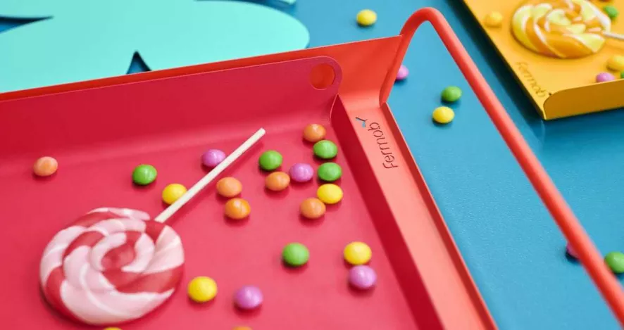 Fermob Alto Tray Dienblad 36x23 Acapulco Blue 4 Fermob Alto Tray Dienblad 36x23 Acapulco Blue - Afbeelding 2