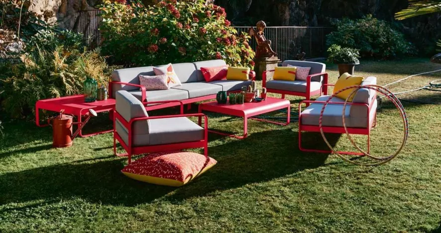 Fermob Bellevie 3-zits Loungebank Kussen Flannelgrijs Lapilli Grey 6 Fermob Bellevie 3-zits Loungebank Kussen Flannelgrijs Lapilli Grey - Afbeelding 4