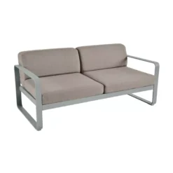 Fermob Bellevie 2-zits Loungebank Kussen Grey Taupe Lapilli Grey