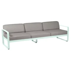 Fermob Bellevie 3-zits Loungebank Kussen Grey Taupe Ice Mint