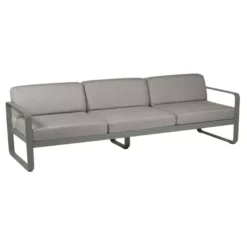 Fermob Bellevie 3-zits Loungebank Kussen Grey Taupe Rosemary