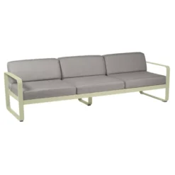 Fermob Bellevie 3-zits Loungebank Kussen Grey Taupe Willow Green