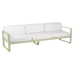 Fermob Bellevie 3 Zits Loungebank Kussen Wit Willow Green