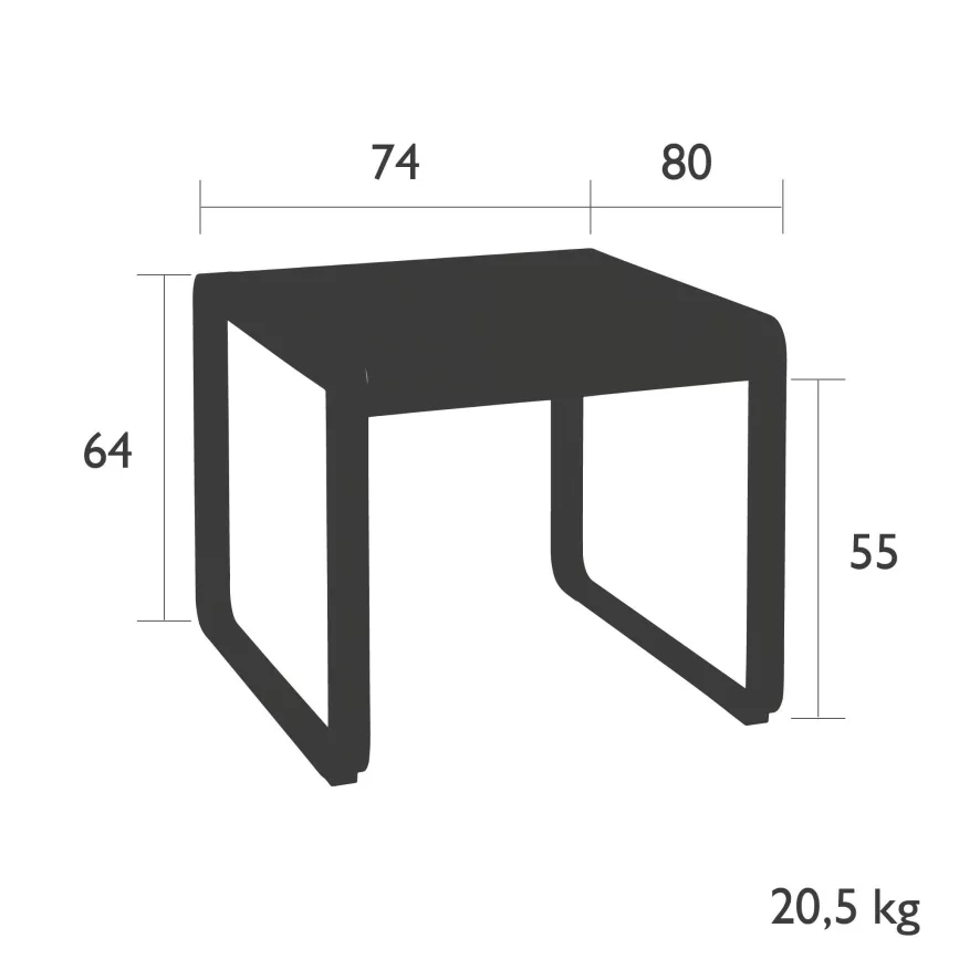 Fermob Bellevie Bijzettafel 74x80 Honey 8 Fermob Bellevie Bijzettafel 74x80 Honey - Afbeelding 6