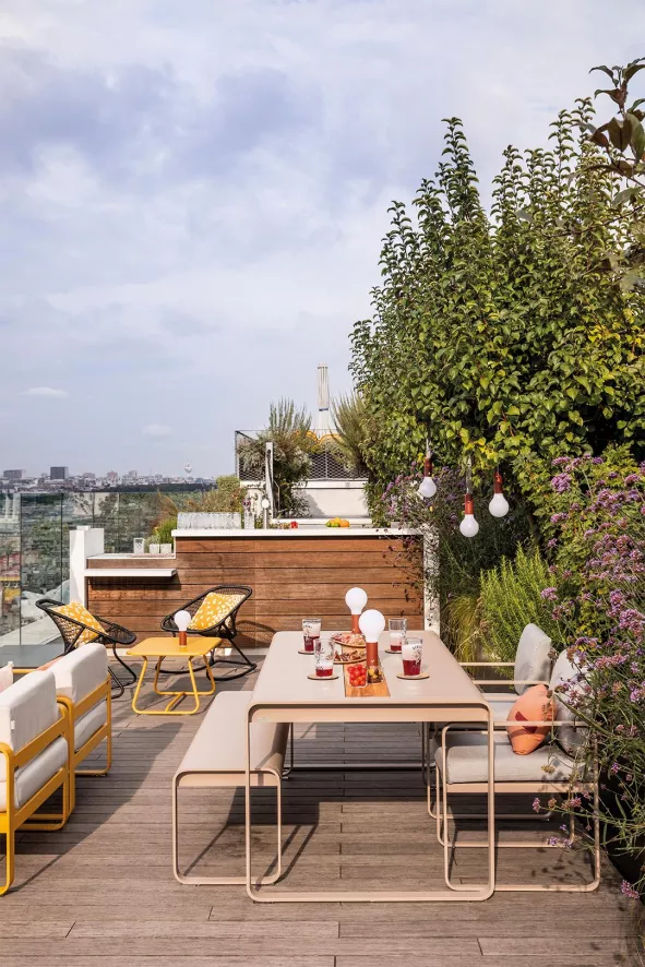 Fermob Bellevie Dining Armchair Tuinstoel Kussen Grey Taupe Russet 7 Fermob Bellevie Dining Armchair Tuinstoel Kussen Grey Taupe Russet - Afbeelding 5