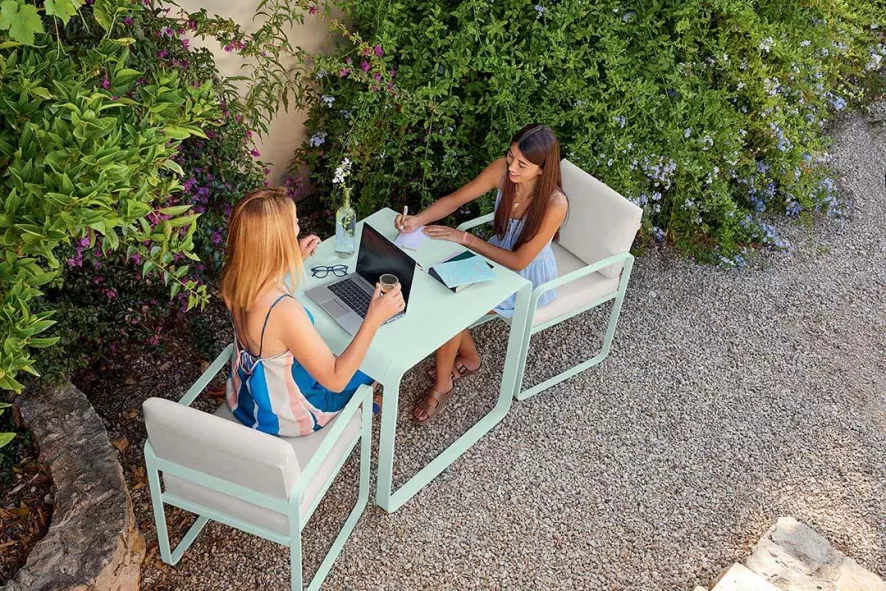 Fermob Bellevie Dining Armchair Tuinstoel Kussen Wit Cactus 6 Fermob Bellevie Dining Armchair Tuinstoel Kussen Wit Cactus - Afbeelding 4