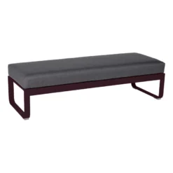 Fermob Bellevie Eetbank Kussen Antraciet 148 Black Cherry