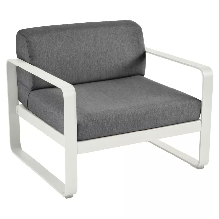Fermob Bellevie Fauteuil Kussen Antraciet Clay Grey 4 Fermob Bellevie Fauteuil Kussen Antraciet Clay Grey - Afbeelding 2