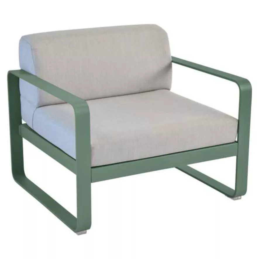 Fermob Bellevie Fauteuil Kussen Flannelgrijs Cedar Green 3 Fermob Bellevie Fauteuil Kussen Flannelgrijs Cedar Green