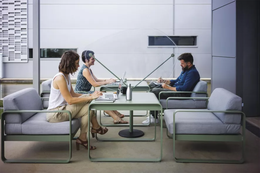 Fermob Bellevie Fauteuil Kussen Flannelgrijs Cedar Green 16 Fermob Bellevie Fauteuil Kussen Flannelgrijs Cedar Green - Afbeelding 14