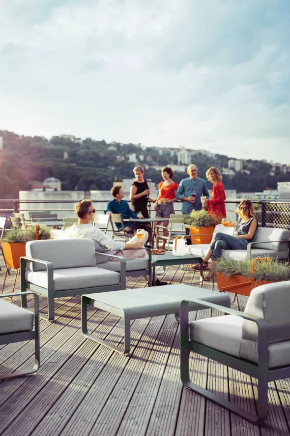 Fermob Bellevie Fauteuil Kussen Wit Cactus 16 Fermob Bellevie Fauteuil Kussen Wit Cactus - Afbeelding 14