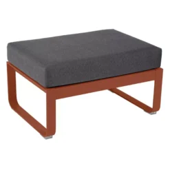 Fermob Bellevie Hocker Kussen Antraciet Red Ochre