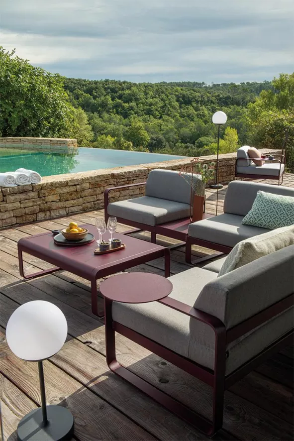 Fermob Bellevie 2-zits Loungebank Kussen Grey Taupe Russet 6 Fermob Bellevie 2-zits Loungebank Kussen Grey Taupe Russet - Afbeelding 4