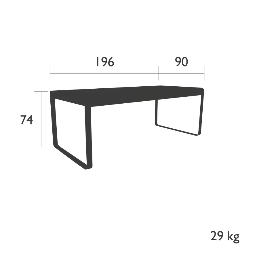 Fermob Bellevie Tuintafel 196x90 Cotton White 15 Fermob Bellevie Tuintafel 196x90 Cotton White - Afbeelding 13