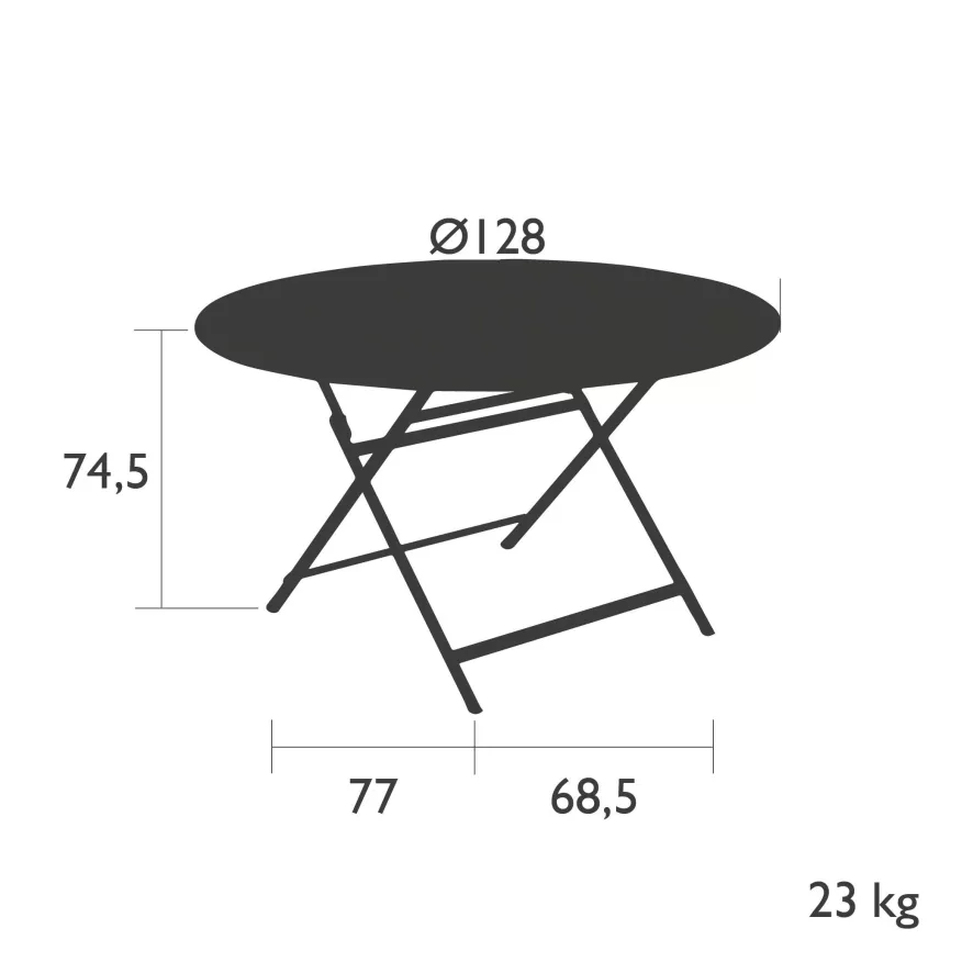 Fermob Caractère Tuintafel 128 Cm Willow Green 6 Fermob Caractère Tuintafel 128 Cm Willow Green - Afbeelding 4