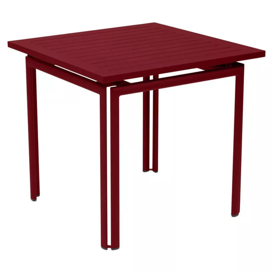 Fermob Costa Tuintafel 80x80 Chili 3 Fermob Costa Tuintafel 80x80 Chili