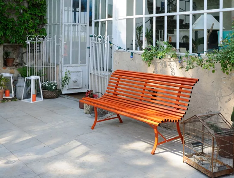 Fermob Louisiane Tuinbank 150 Poppy 5 Fermob Louisiane Tuinbank 150 Poppy - Afbeelding 3