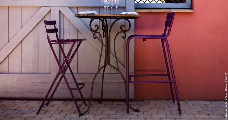 Fermob Bistro Barkruk Red Ochre 4 Fermob Bistro Barkruk Red Ochre - Afbeelding 2