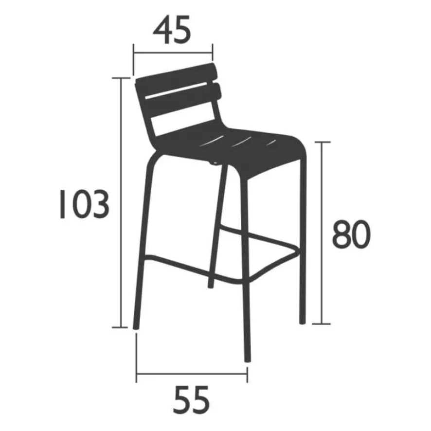 Fermob Luxembourg Barkruk Deep Blue 8 Fermob Luxembourg Barkruk Deep Blue - Afbeelding 6