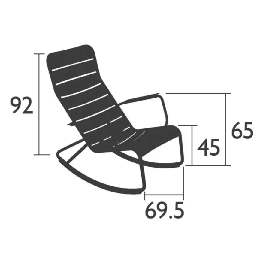 Fermob Luxembourg Schommelstoel Anthracite 7 Fermob Luxembourg Schommelstoel Anthracite - Afbeelding 5