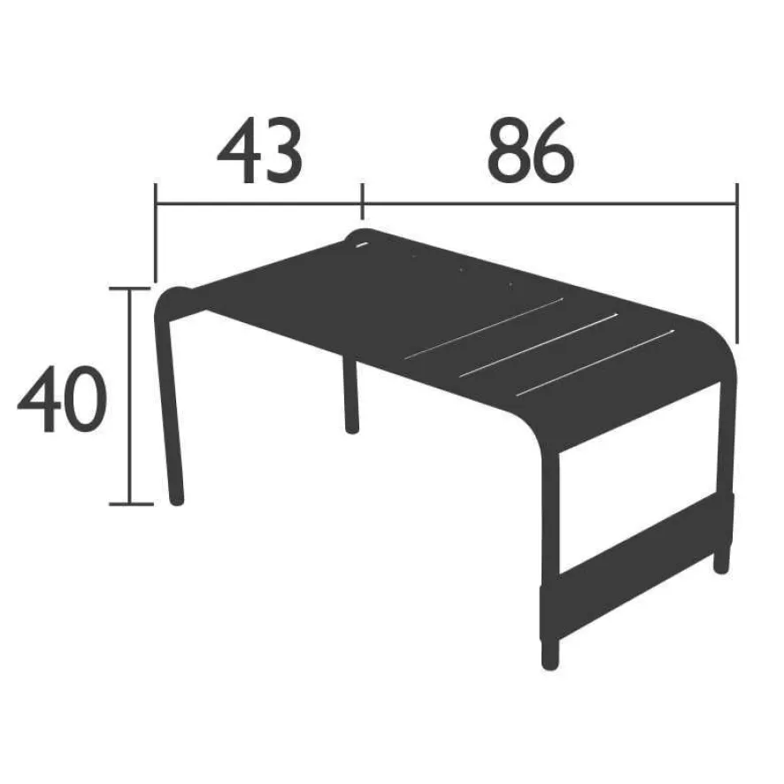 Fermob Luxembourg Voetenbank Large Anthracite 6 Fermob Luxembourg Voetenbank Large Anthracite - Afbeelding 4