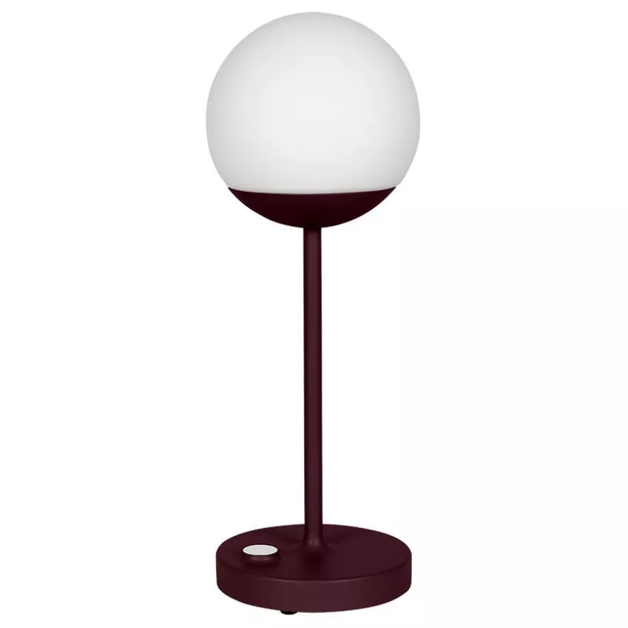 Fermob MOOON! Tafellamp H41 LED Oplaadbaar Black Cherry 3 Fermob MOOON! Tafellamp H41 LED Oplaadbaar Black Cherry