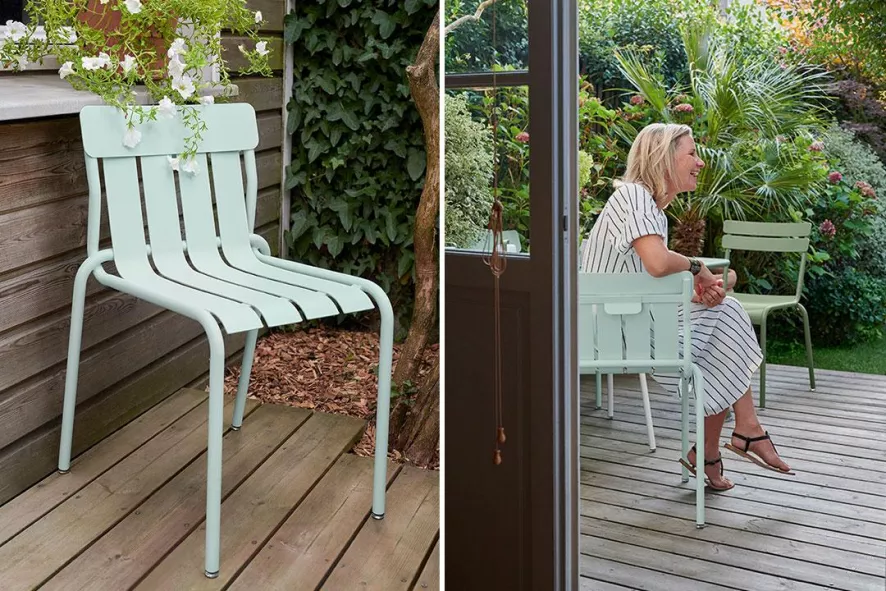 Fermob Stripe Tuinstoel Cotton White 8 Fermob Stripe Tuinstoel Cotton White - Afbeelding 6