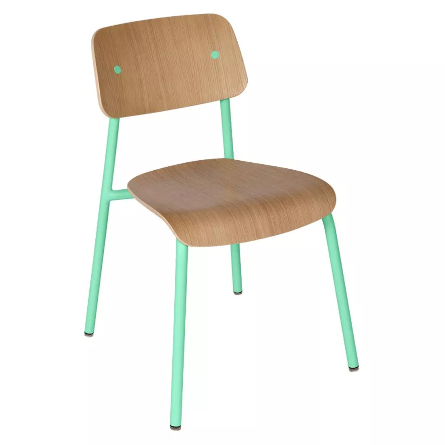 Fermob Studie Eetkamerstoel Eiken Indoor Opaline Green 3 Fermob Studie Eetkamerstoel Eiken Indoor Opaline Green