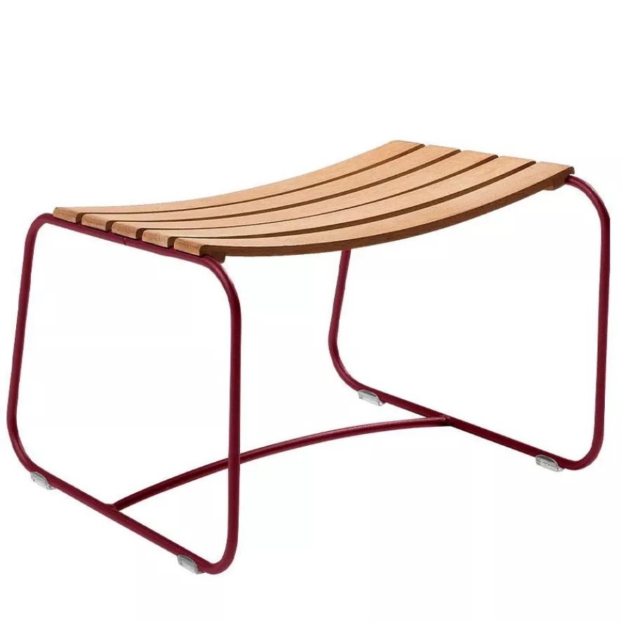 Fermob Surprising Teak Voetenbank Black Cherry 3 Fermob Surprising Teak Voetenbank Black Cherry