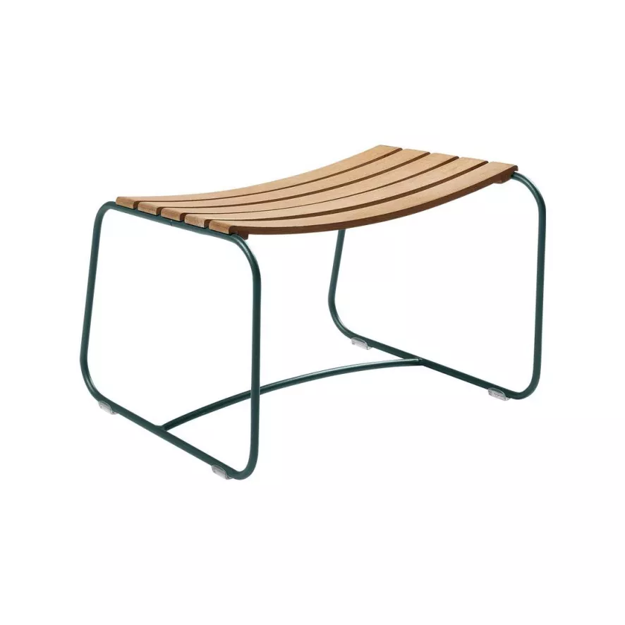 Fermob Surprising Teak Voetenbank Storm Grey 3 Fermob Surprising Teak Voetenbank Storm Grey