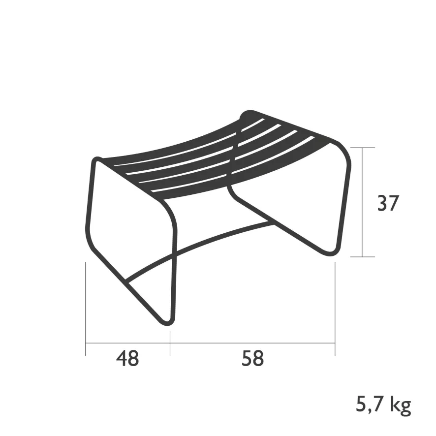 Fermob Surprising Voetenbank Lapilli Grey 5 Fermob Surprising Voetenbank Lapilli Grey - Afbeelding 3